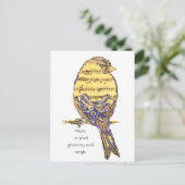 音楽は私の与え魂の翼の鳥 ポストカード (スタンド正面)