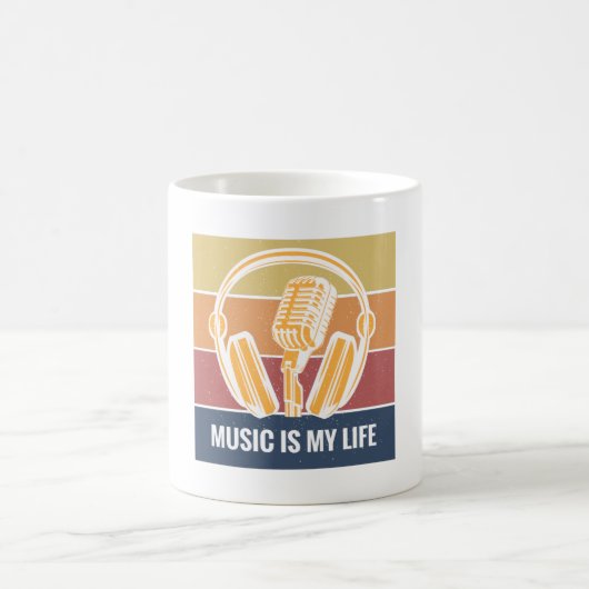 音楽は私の人生だ コーヒーマグカップ (中央)