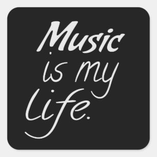 音楽は私の人生だ スクエアシール