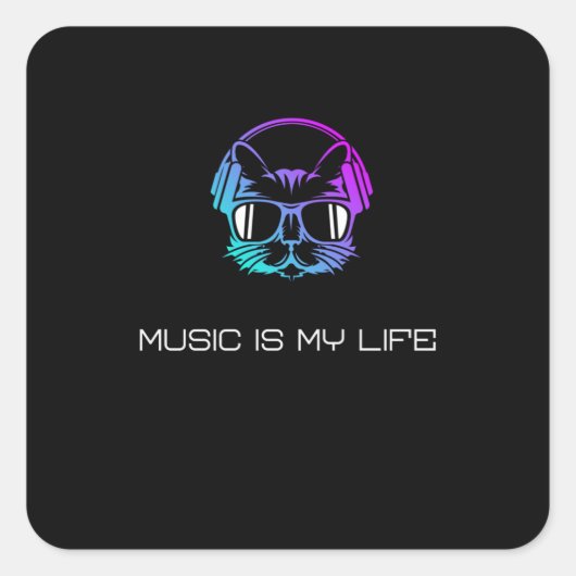音楽は私の人生だ スクエアシール (正面)