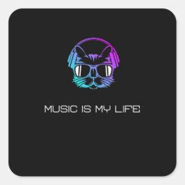 音楽は私の人生だ スクエアシール