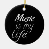 音楽は私の人生だ セラミックオーナメント (正面)