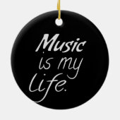 音楽は私の人生だ セラミックオーナメント (裏面)
