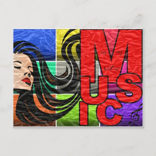 音楽は私の人生だ ポストカード (正面)