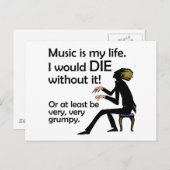 音楽は私の人生だ ポストカード (正面/裏面)