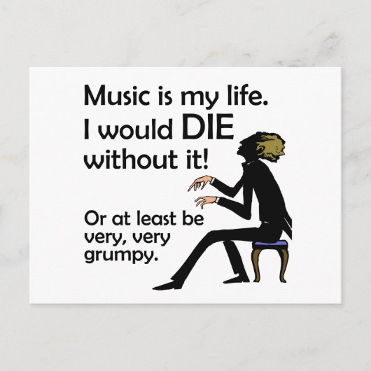 音楽は私の人生だ ポストカード (正面)