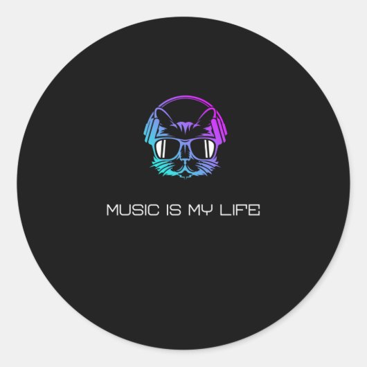 音楽は私の人生だ ラウンドシール (正面)