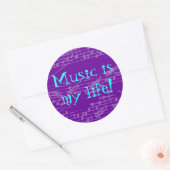 音楽は私の人生だ ラウンドシール (封筒)