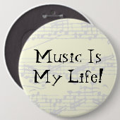 音楽は私の人生だ 缶バッジ (正面&裏面)