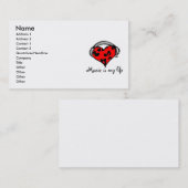 音楽は私の人生のビジネスカードテンプレートです 名刺 (正面/裏面)