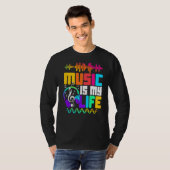 音楽は私の人生のミュージシャン歌手の音楽 Tシャツ (正面フル)
