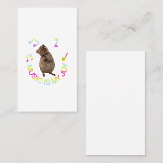 音楽は私の喜びだ 名刺 (正面/裏面)