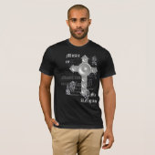 音楽は私の宗教はです(白い) Tシャツ (正面フル)