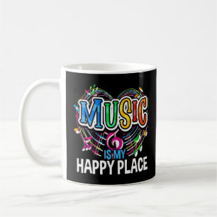 音楽は私の幸せな場所インスパイアの音楽 コーヒーマグカップ