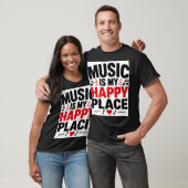 音楽は私の幸せな場所 Tシャツ (ユニセックス)