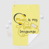 音楽は私の愛する言葉のロマンチックなフレーズである ゴルフタオル (インサイチュ)