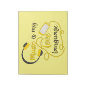 音楽は私の愛する言葉のロマンチックなフレーズである ノートパッド (回転)