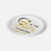 音楽は私の愛する言葉のロマンチックなフレーズである ペーパープレート (アングル)