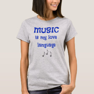 音楽は私の愛する言葉の女性のTシャツ Tシャツ