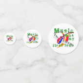 音楽は私の最初の愛だった、キーボード、ギター コンフェッティ (正面)