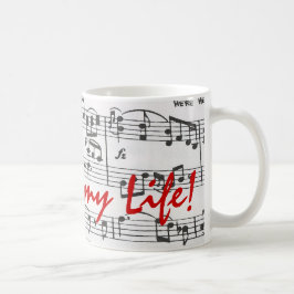 音楽は私の生命です コーヒーマグカップ