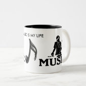 音楽は私の生命です ツートーンマグカップ (正面右)