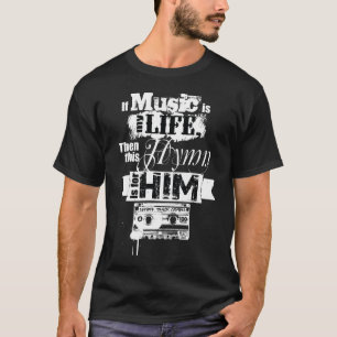 音楽は私の生命です Tシャツ