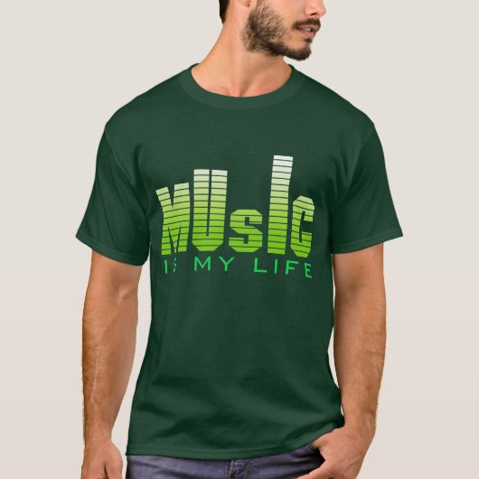 音楽は私の生命です Tシャツ (正面)