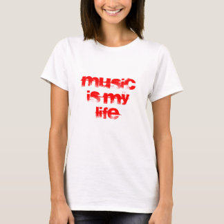 音楽は私の生命です Tシャツ