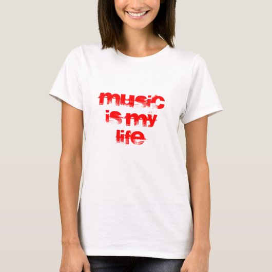 音楽は私の生命です Tシャツ (正面)