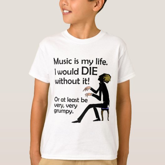 音楽は私の生命です Tシャツ (正面)