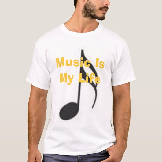 音楽は私の生命です Tシャツ (正面)