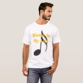 音楽は私の生命です Tシャツ (正面フル)