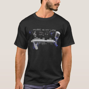 音楽は私の生命です Tシャツ