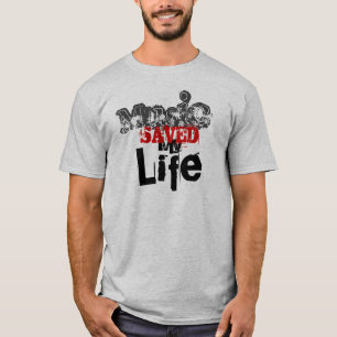 音楽は私の生命を救いました Tシャツ