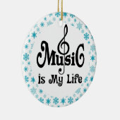 音楽は私の生命クリスマスのギフトです セラミックオーナメント (右)
