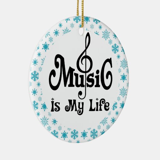 音楽は私の生命クリスマスのギフトです セラミックオーナメント (右)