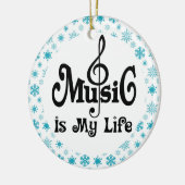 音楽は私の生命クリスマスのギフトです セラミックオーナメント (左)