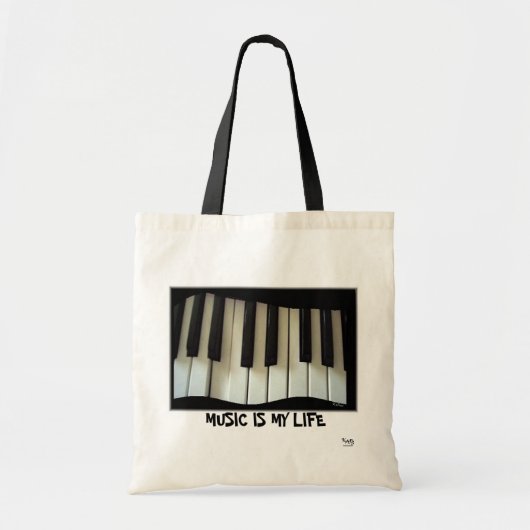 音楽は私の生命トートバックです トートバッグ (正面)