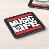 音楽は私の生命赤です コースター (左側)