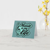 音楽は私の生命音楽的な引用文です カード (黄色い花)