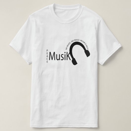 音楽は私の癒し Tシャツ (デザイン正面)