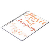 音楽は私の第2言語第2言語音楽です ノートブック (左側)