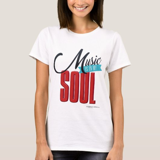 音楽は私の精神の女性のTシャツにあります Tシャツ (正面)