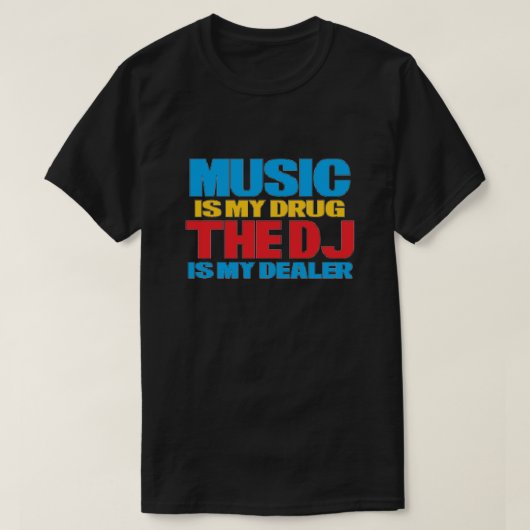 音楽は私の薬のTシャツだ Tシャツ (デザイン正面)