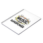 音楽は私の超出力の赤くおよび黄色のノートです ノートブック (左側)