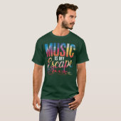 音楽は私の逃避行の少女 Tシャツ (正面フル)