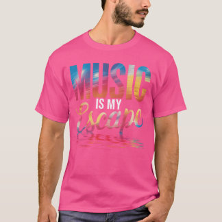 音楽は私の逃避行の少女 Tシャツ