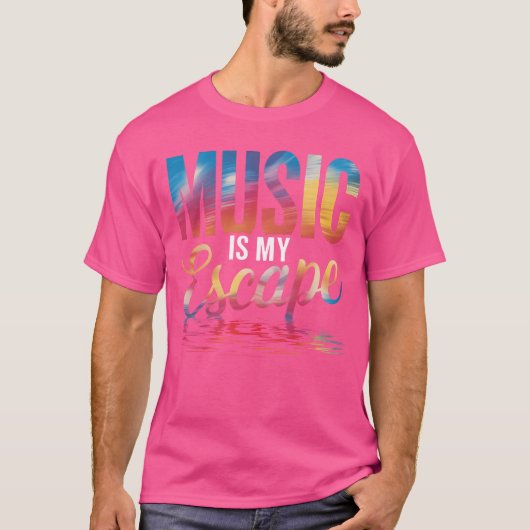 音楽は私の逃避行の少女 Tシャツ (正面)