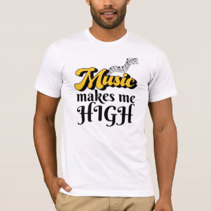 音楽は私を高くする Tシャツ